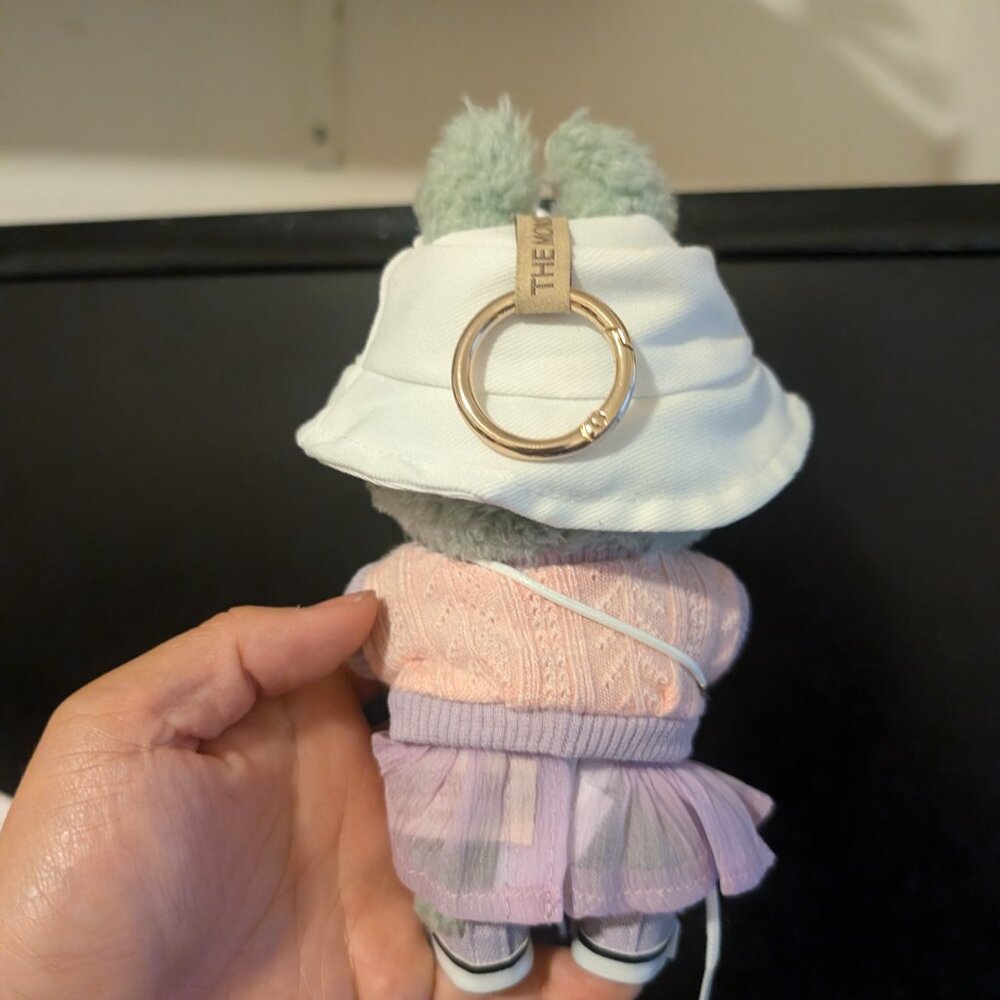 5Pc Labubu Outfit -Purple Sweater, Skirt, Rilakkuma Bucket Hat, Purple Converses - Picture 3 of 10